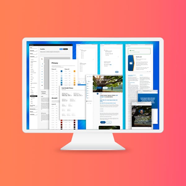 Novartis design system screens on a computer screen