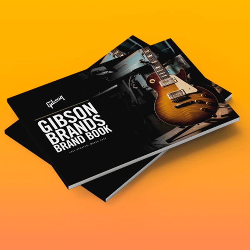 Stacked Gibson brand books