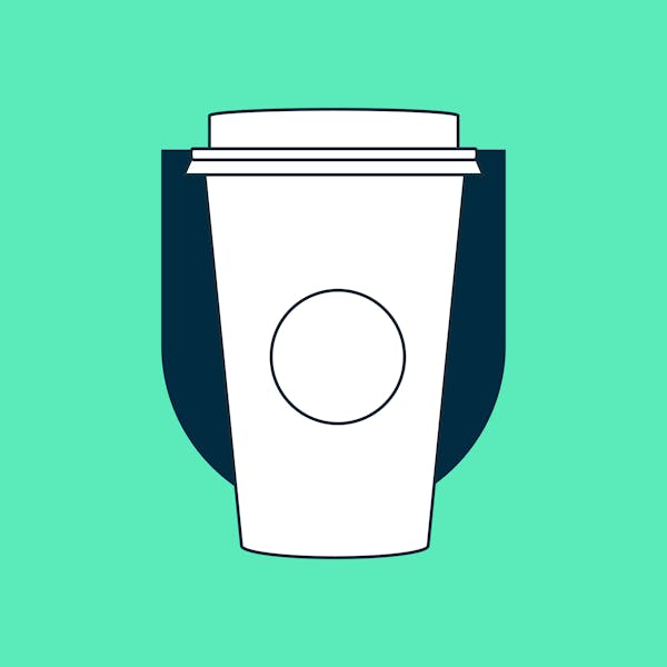 Geometric illustration of a generic coffee cup