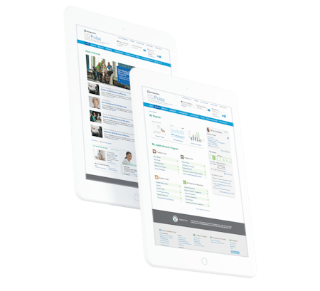 Cleveland Clinic dashboard in tablet screens