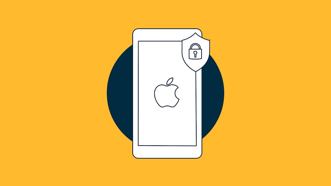 Illustration of iPhone with a lock