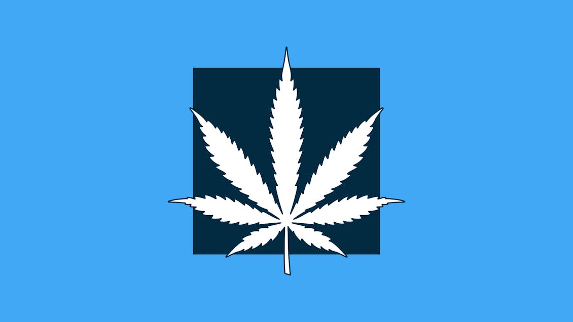 Illustration of cannabis leaf