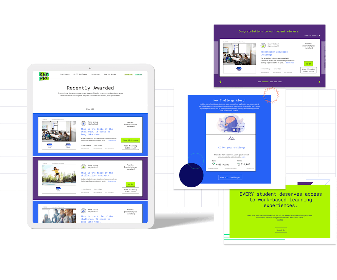 NAF KnoPro site screens