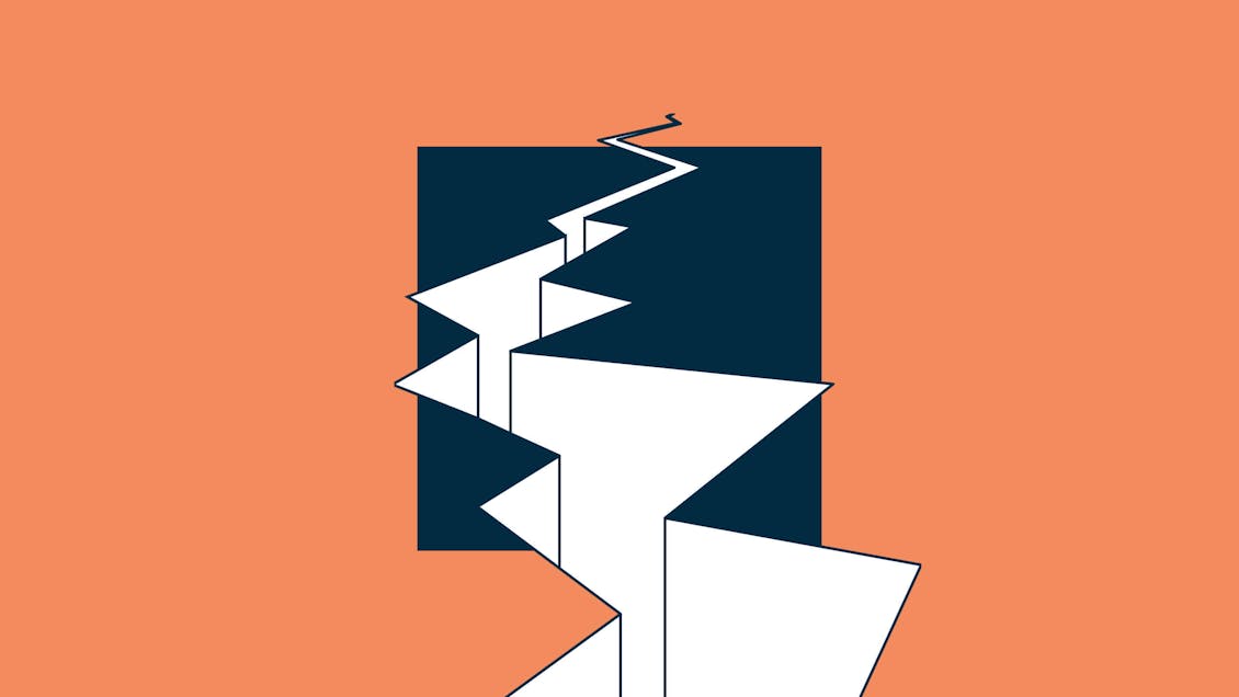A crevice to represent the AI maturity gap