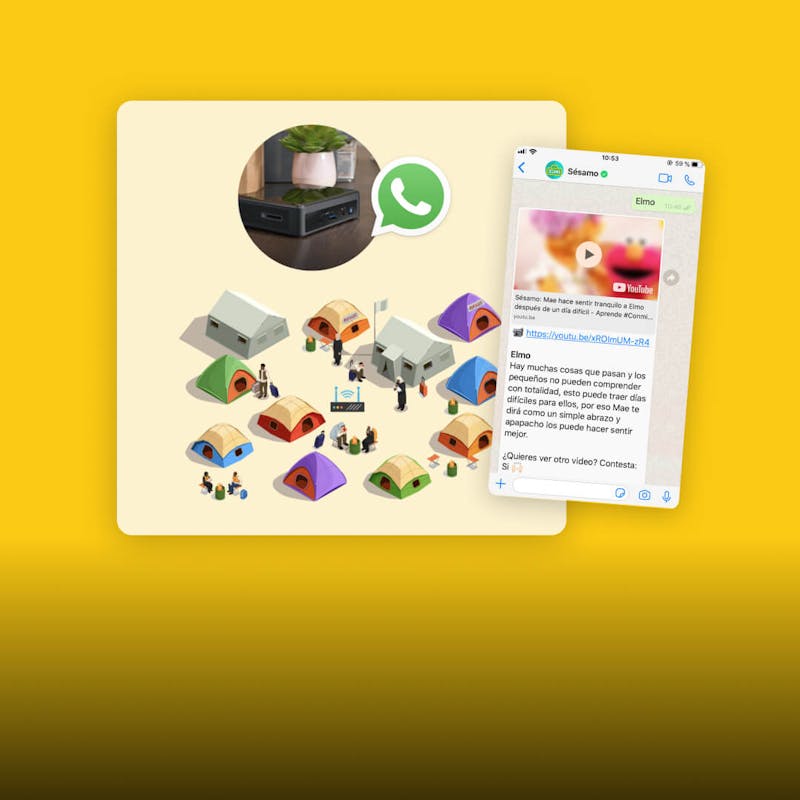 Whatsapp chat with the Sesame site