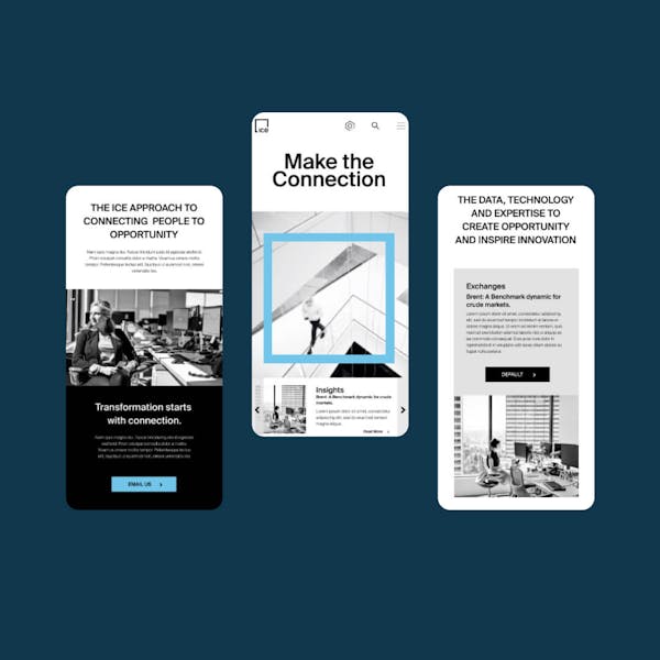 ICE website on phone screen