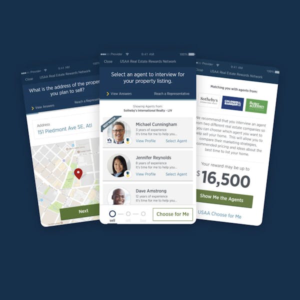 phone with USAA site screens