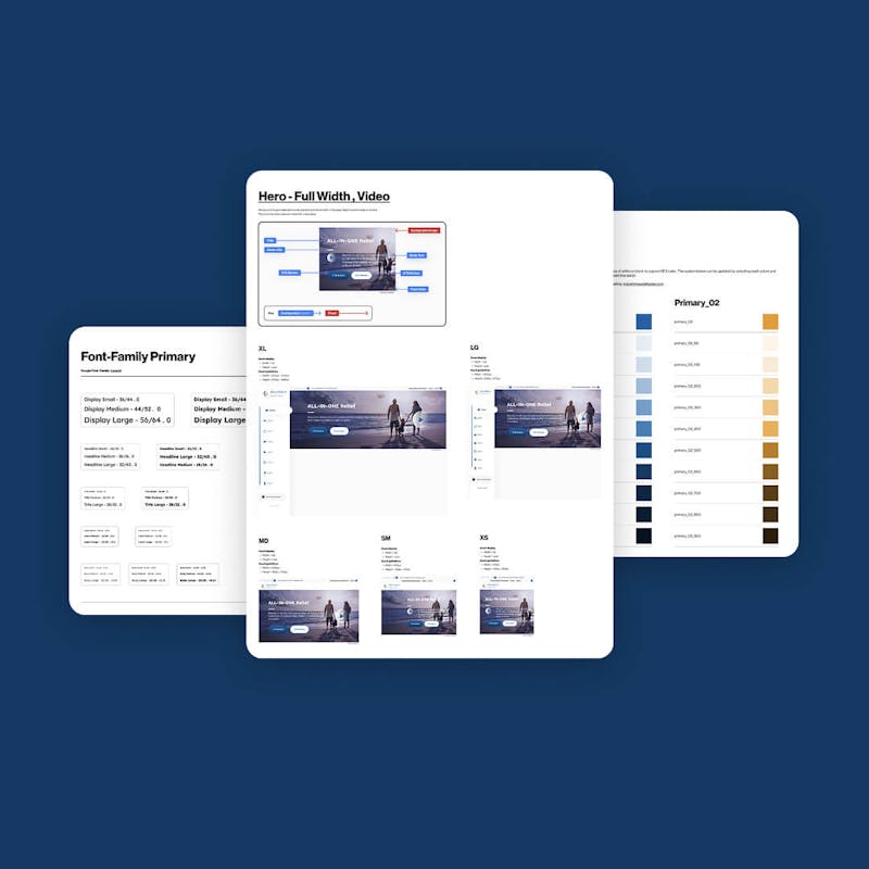 Novartis design system screens on a computer screen