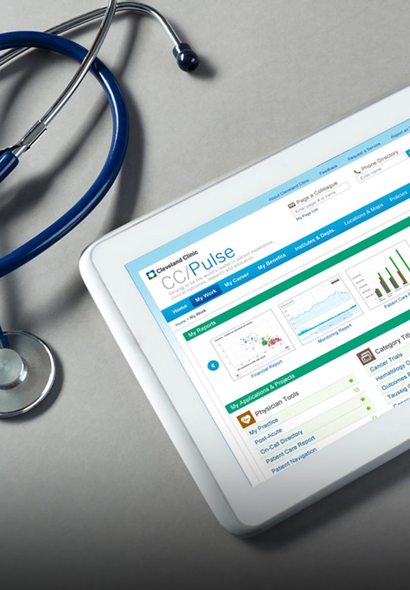 Product Interface in a tablet screen.