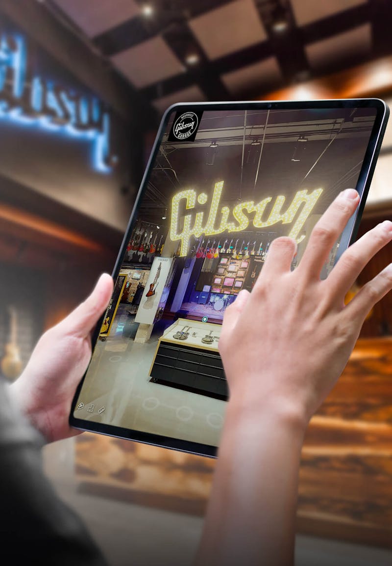 Gibson 3D virtual store experience on a table