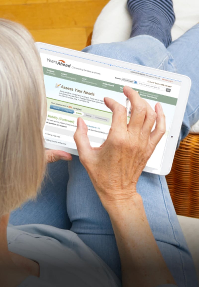 Woman using a tablet