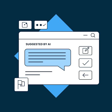 An AI-assisted interface with visible control points
