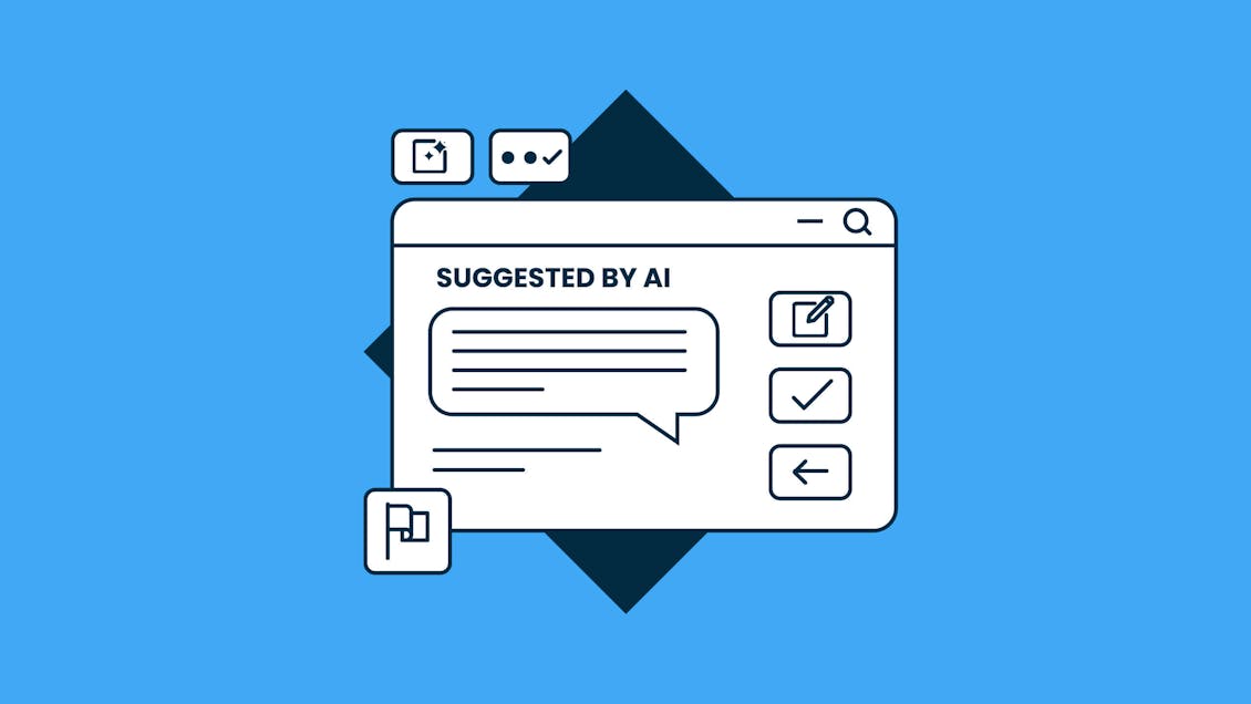 An AI-assisted interface with visible control points