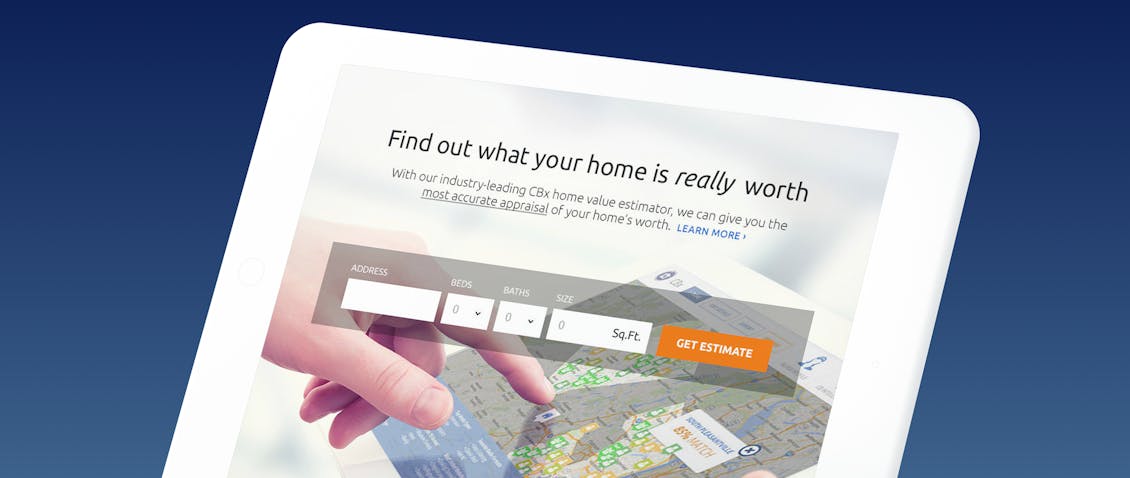 Coldwell Banker app on a tablet