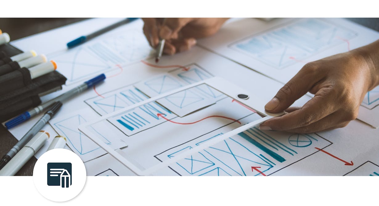 a woman doing creative work with the creative logo in the corner