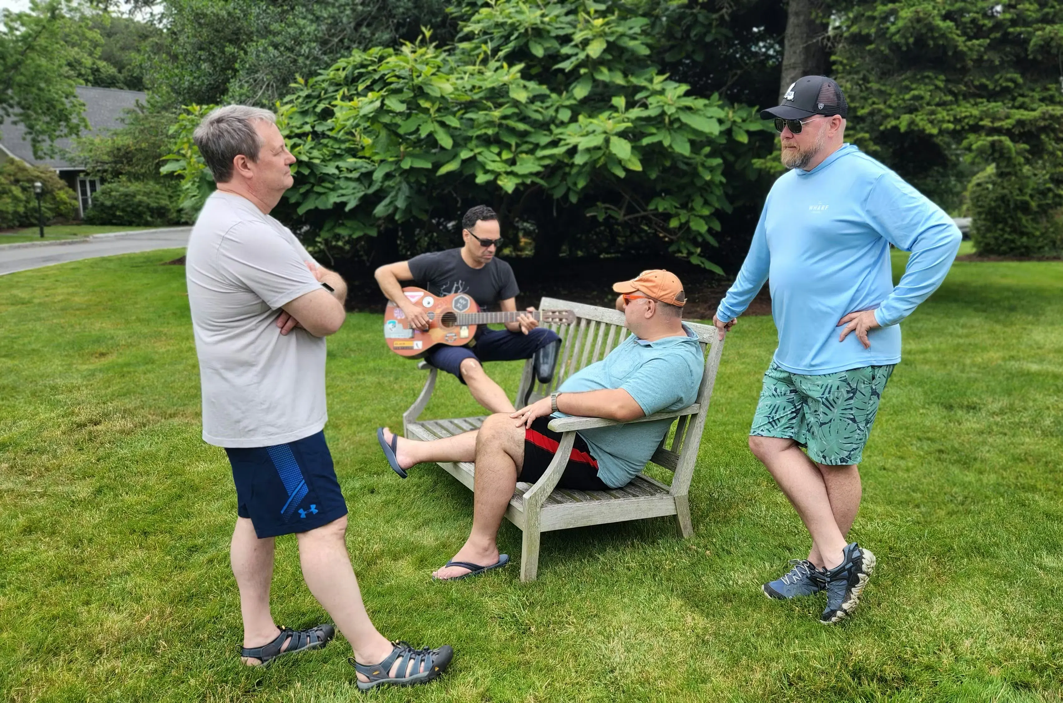 Modus team playing guitar and chilling