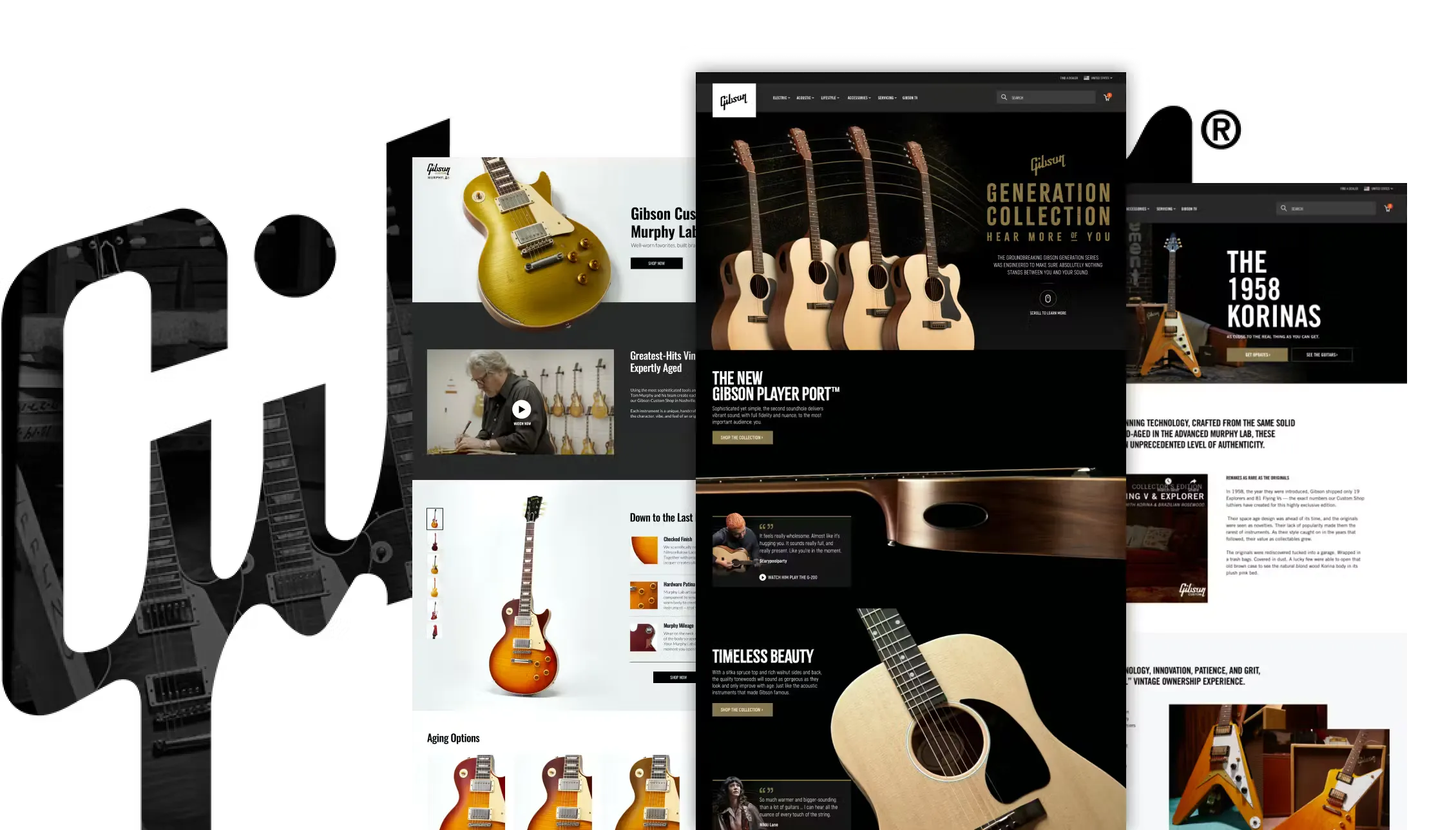 Images from the Gibson.com experience