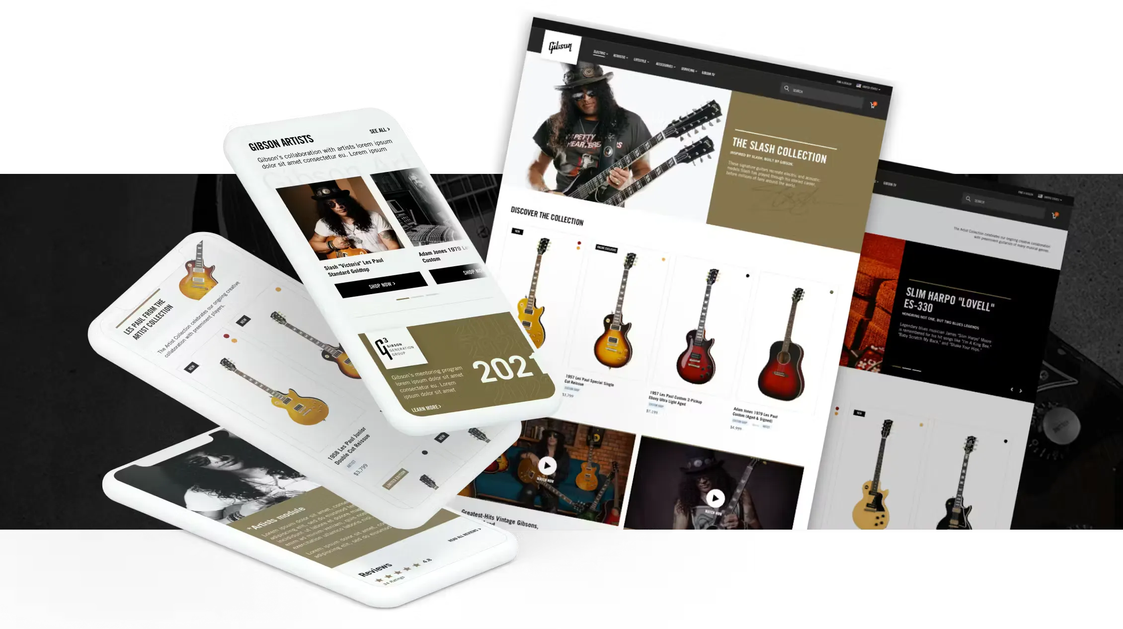 3 cellphones with different screens