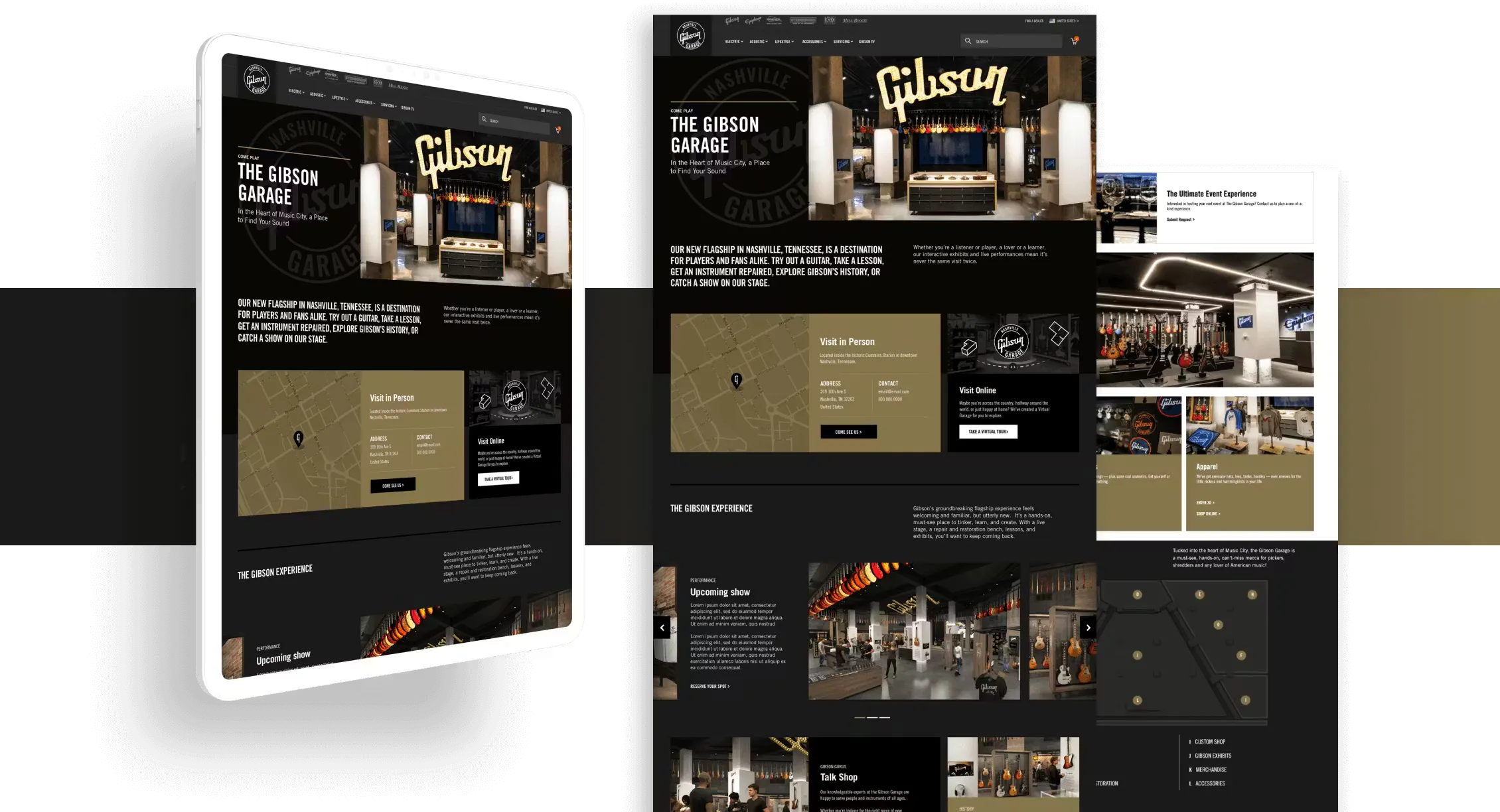 Gibson storefront map with screen