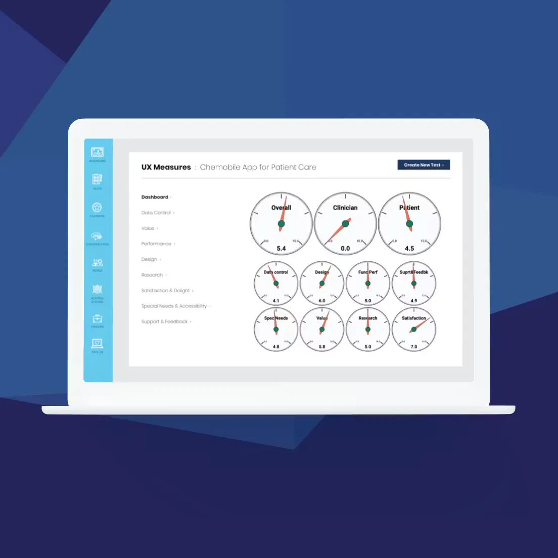 NODE site screen over a tablet