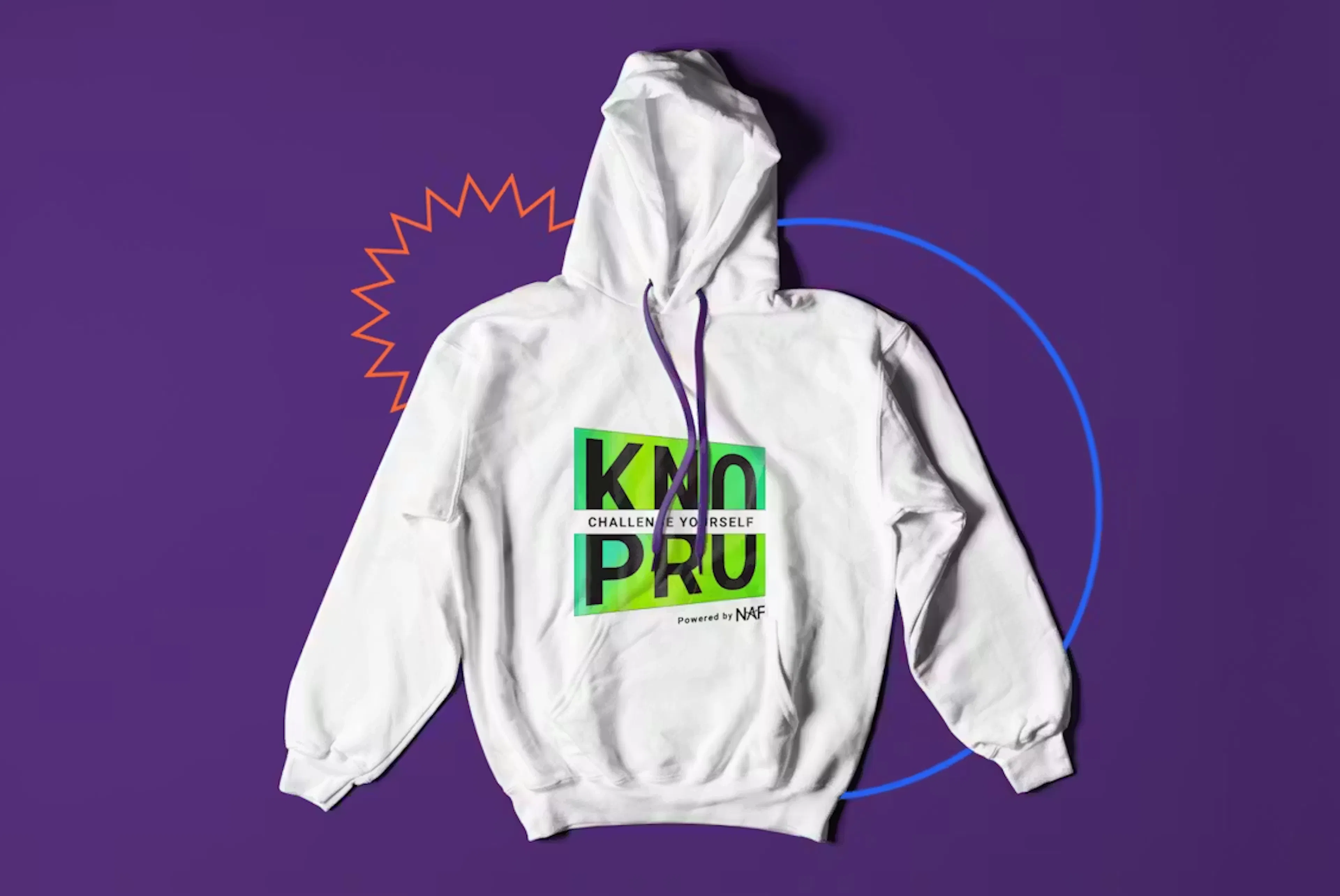 NAF KnoPro logo on a sweatshirt