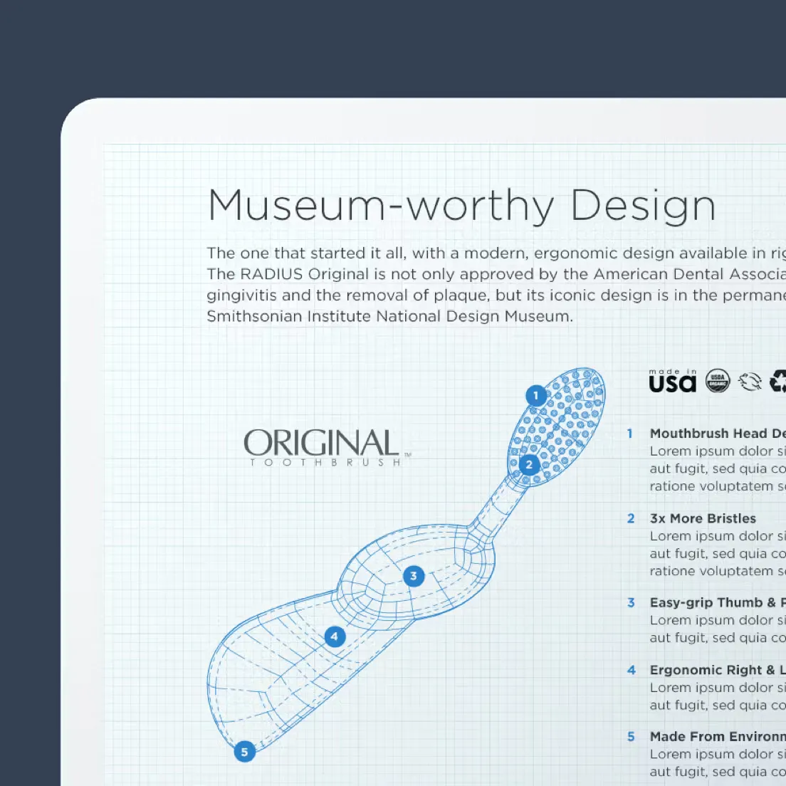 part of a Radius site screen