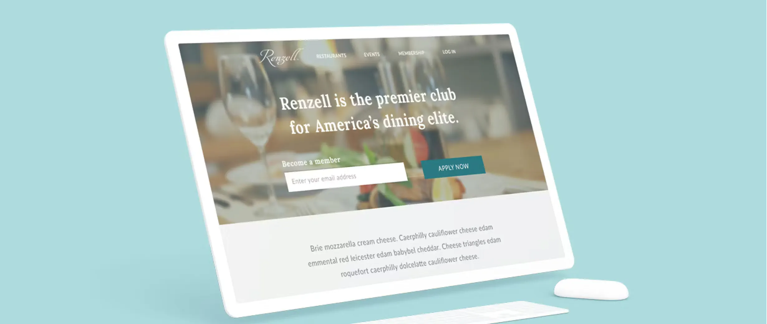 Renzell site on a computer