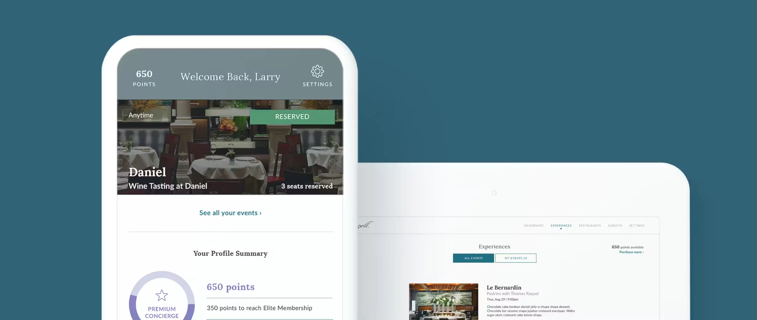 two phones showing the Renzell site