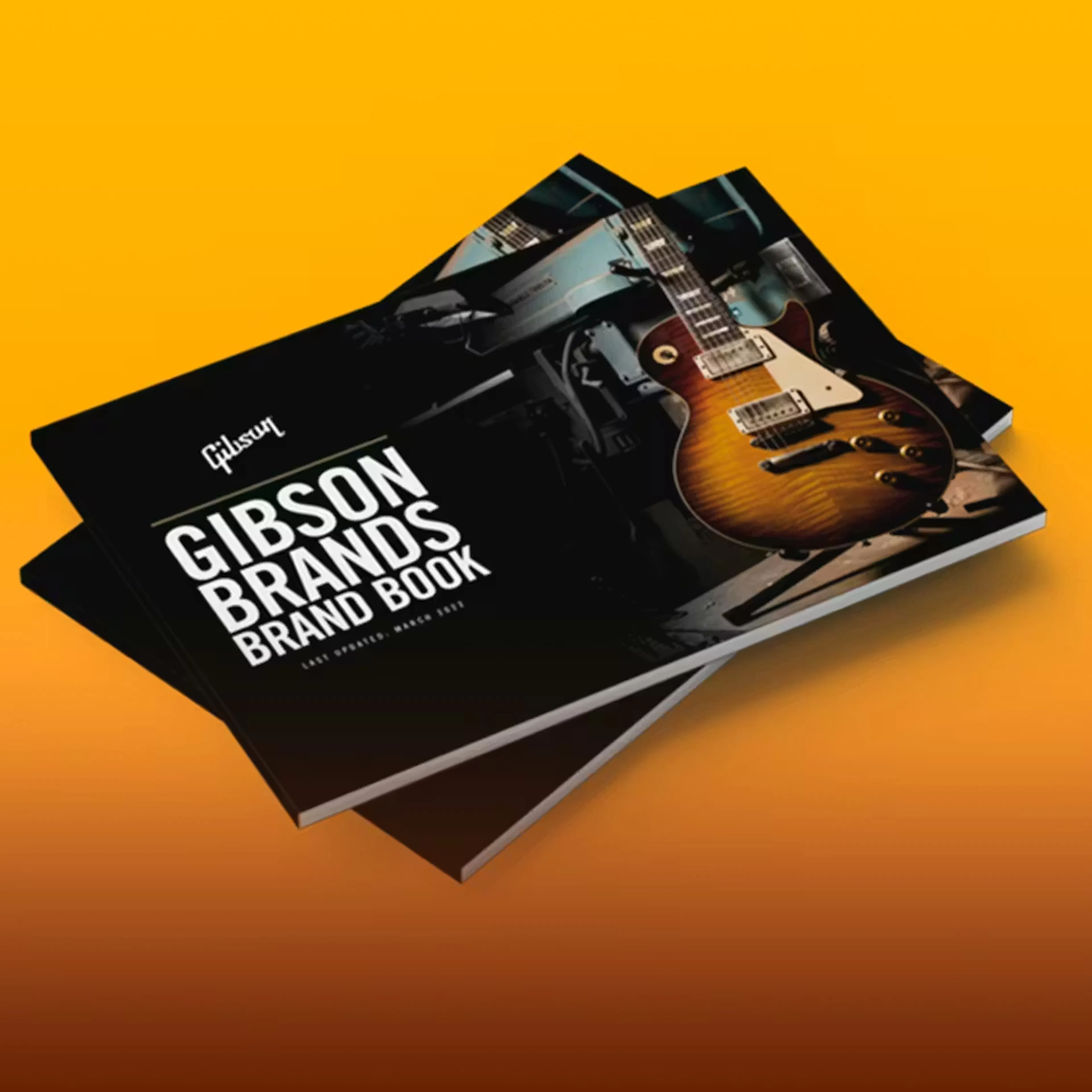 Stacked Gibson brand books