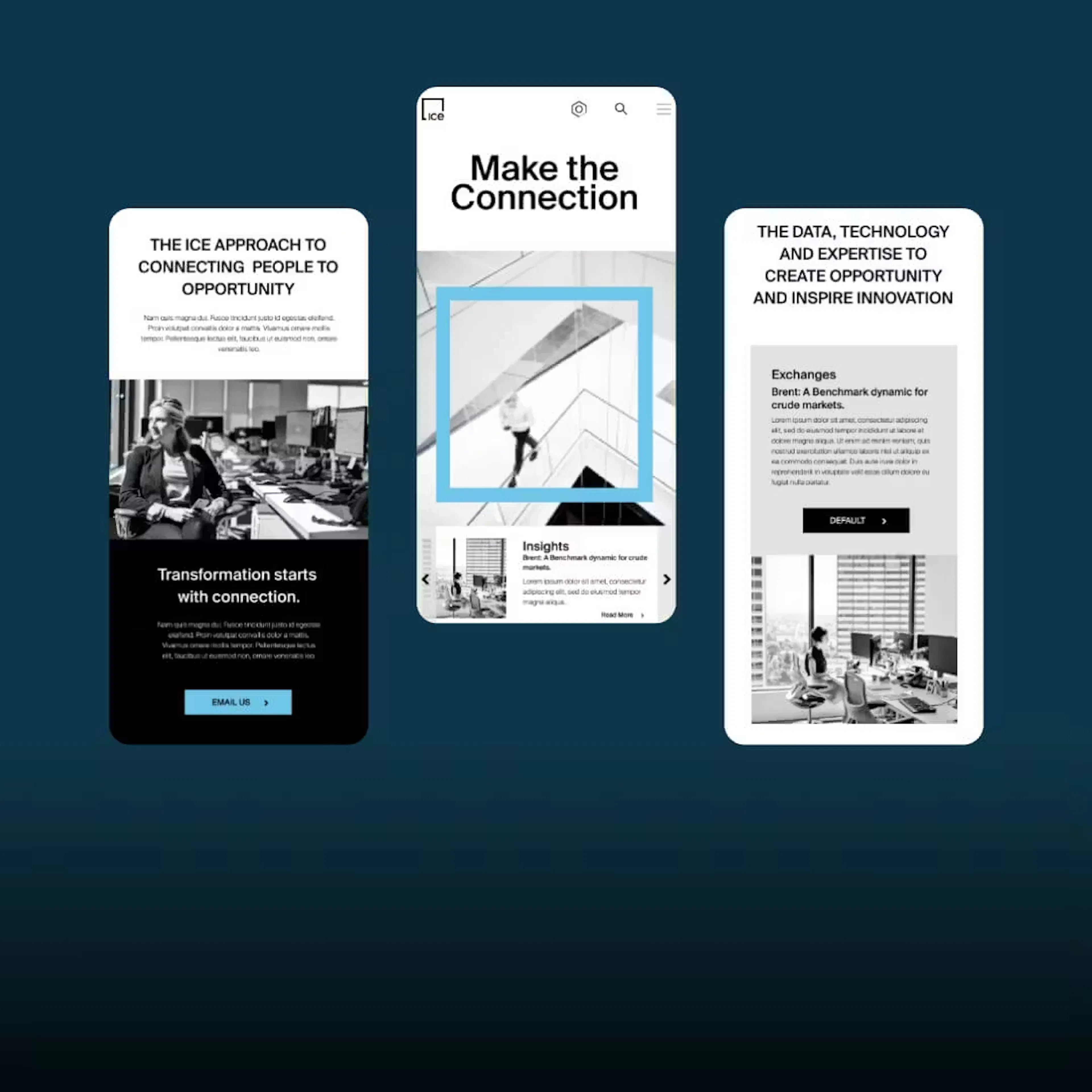 ICE website on phone screen