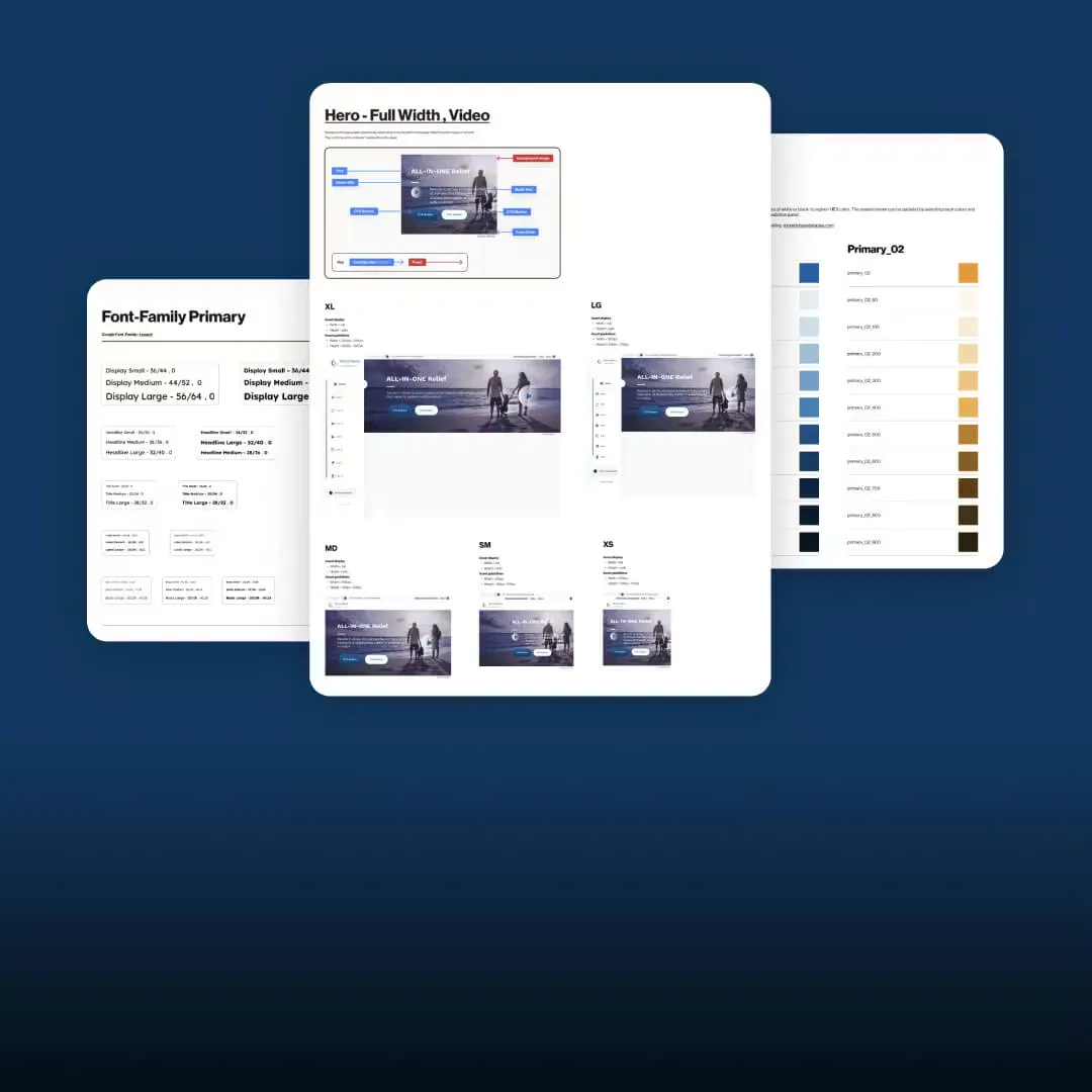 Novartis design system screens on a computer screen