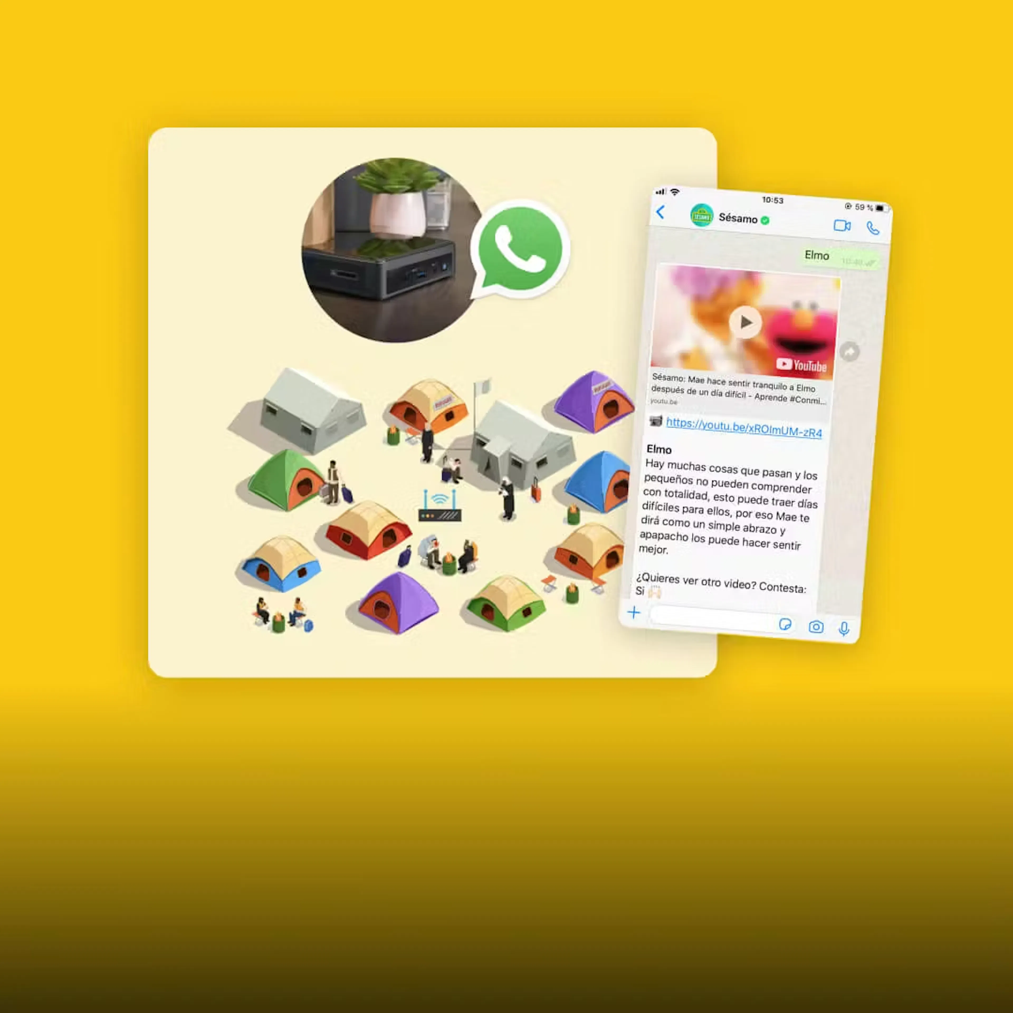 Whatsapp chat with the Sesame site 