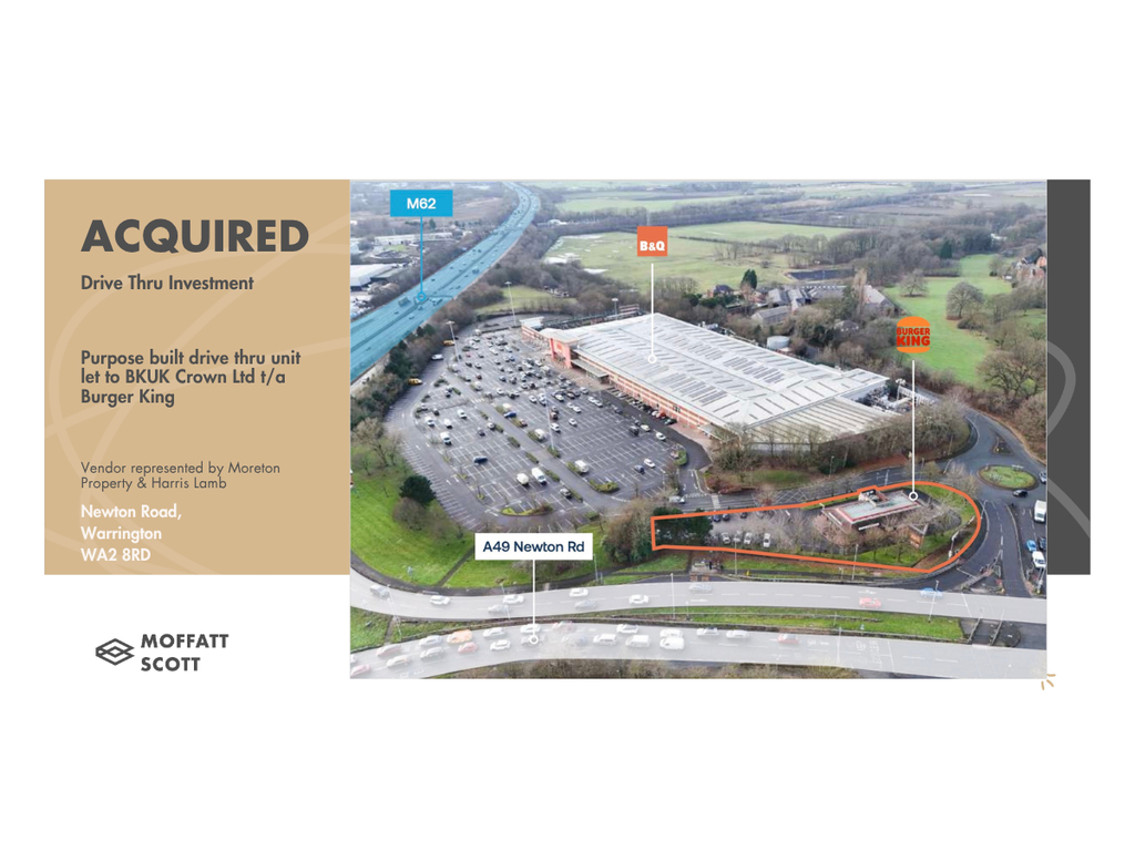 aerial image of drive thru property 