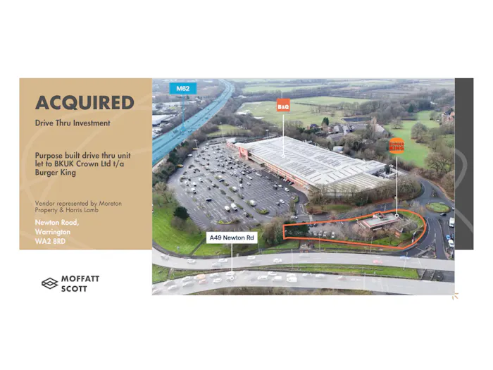 aerial image of drive thru property 