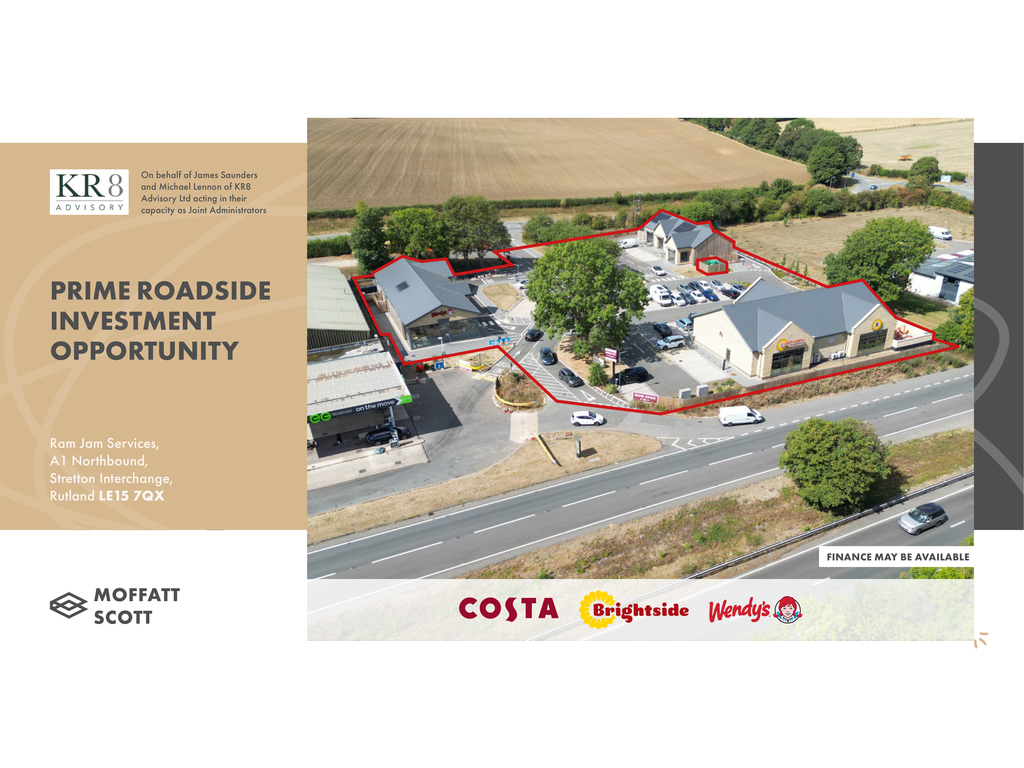 image from drone showing drive thru / drive to site adjacent to A1 Great North Road