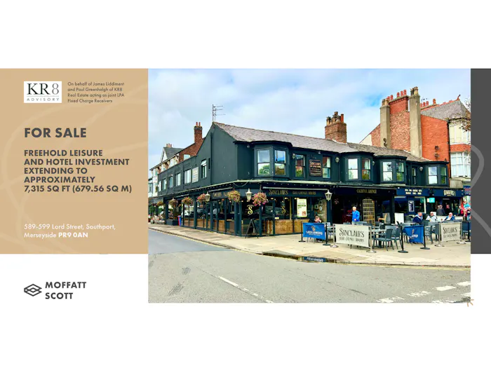 For Sale on behalf of Fixed Charge Receivers
Hotel and Leisure Investment Opportunity 
SOUTHPORT - 589-599 LORD STREET