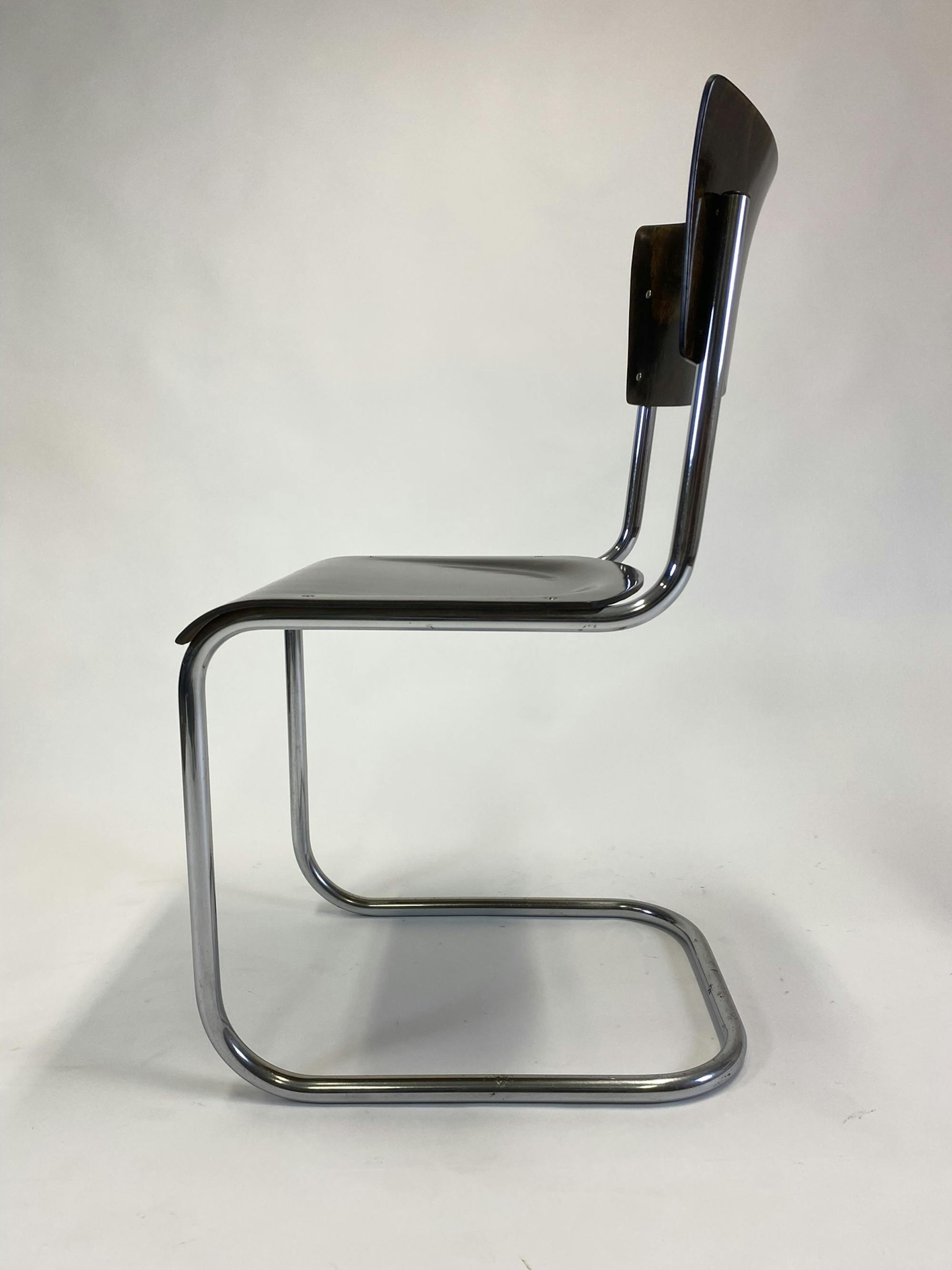 Chromované židle S - šelak