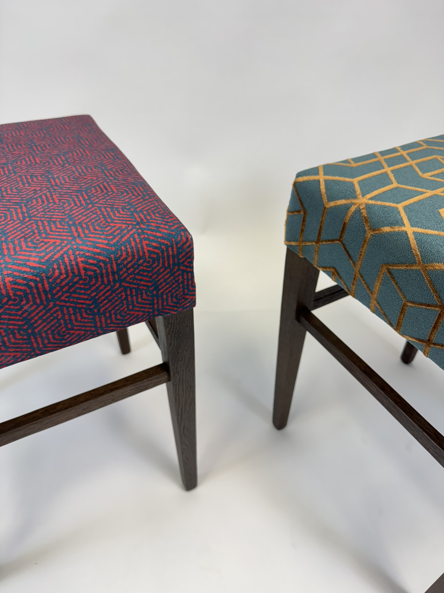 Retro stoličky - geometrické vzory