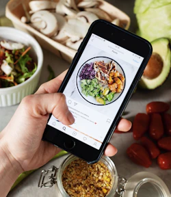 take a picture of food for instagram