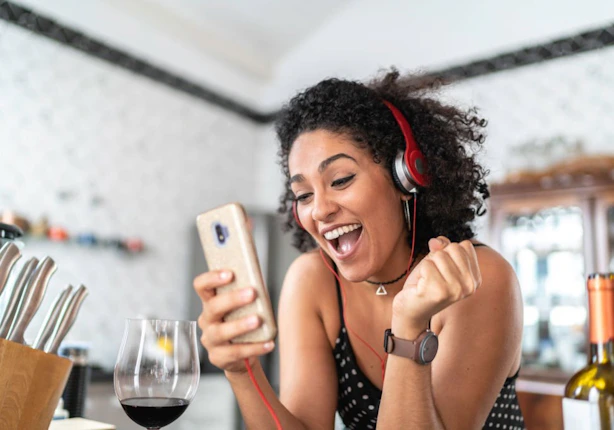 girl listening some music