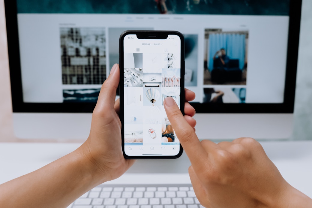 touch an image on screen