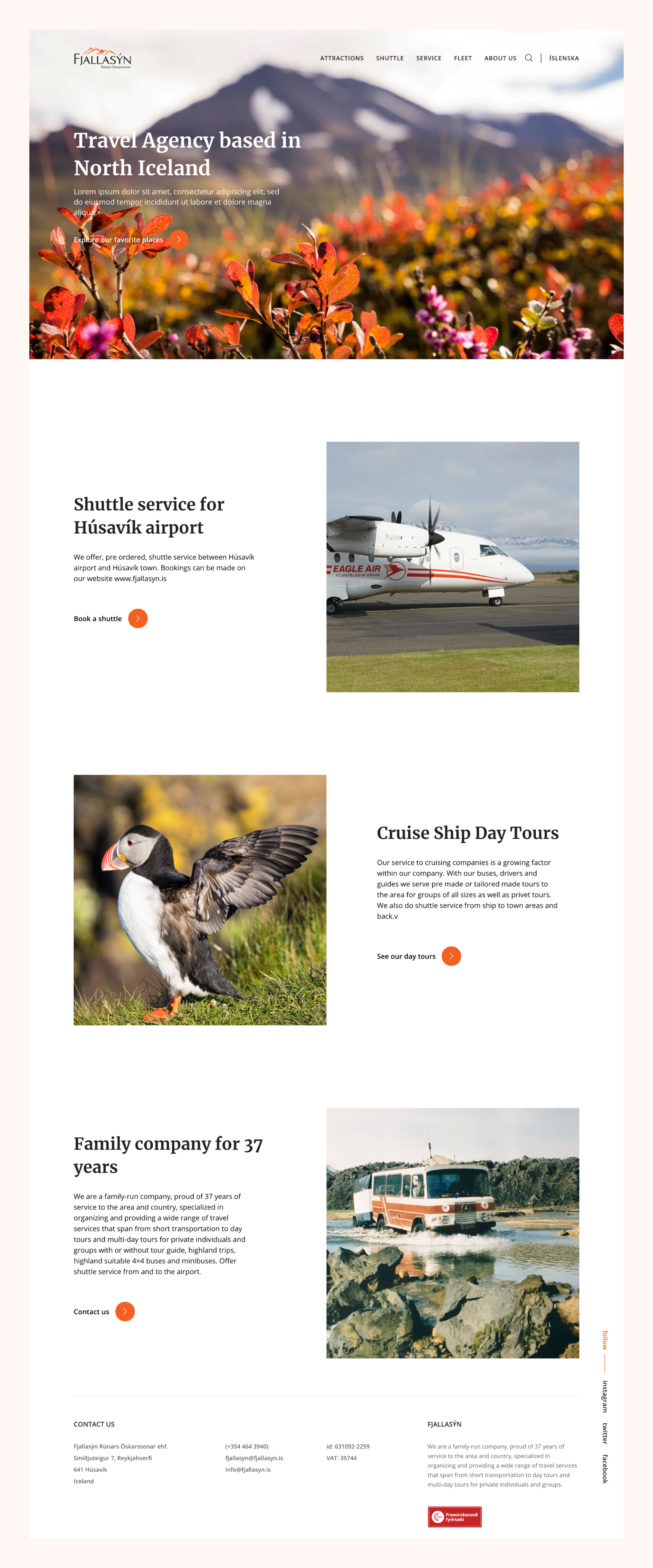 Fjallasýn Website | Mojo Software