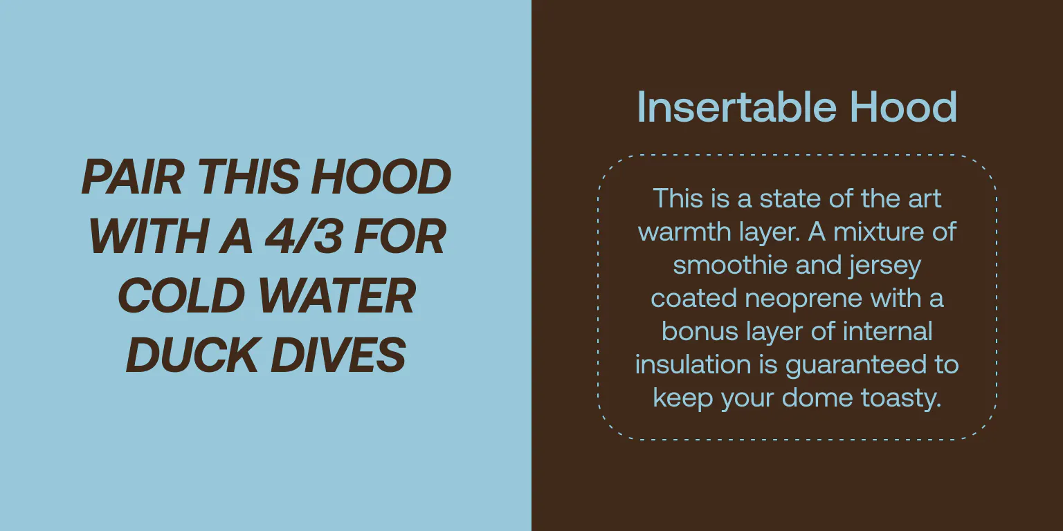 Insertable Wetsuit Hood Description