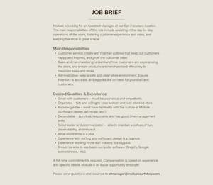 Job Description
