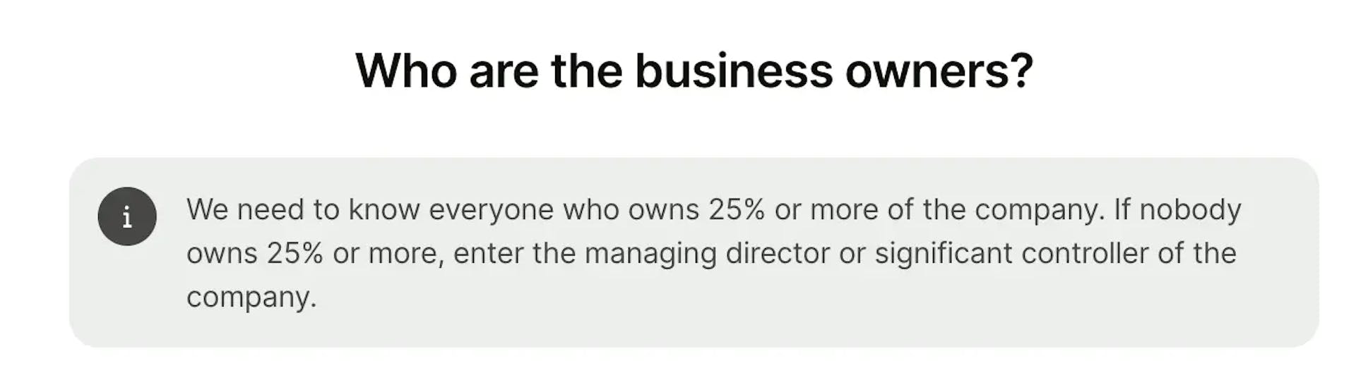 Wise Business 25% owner business