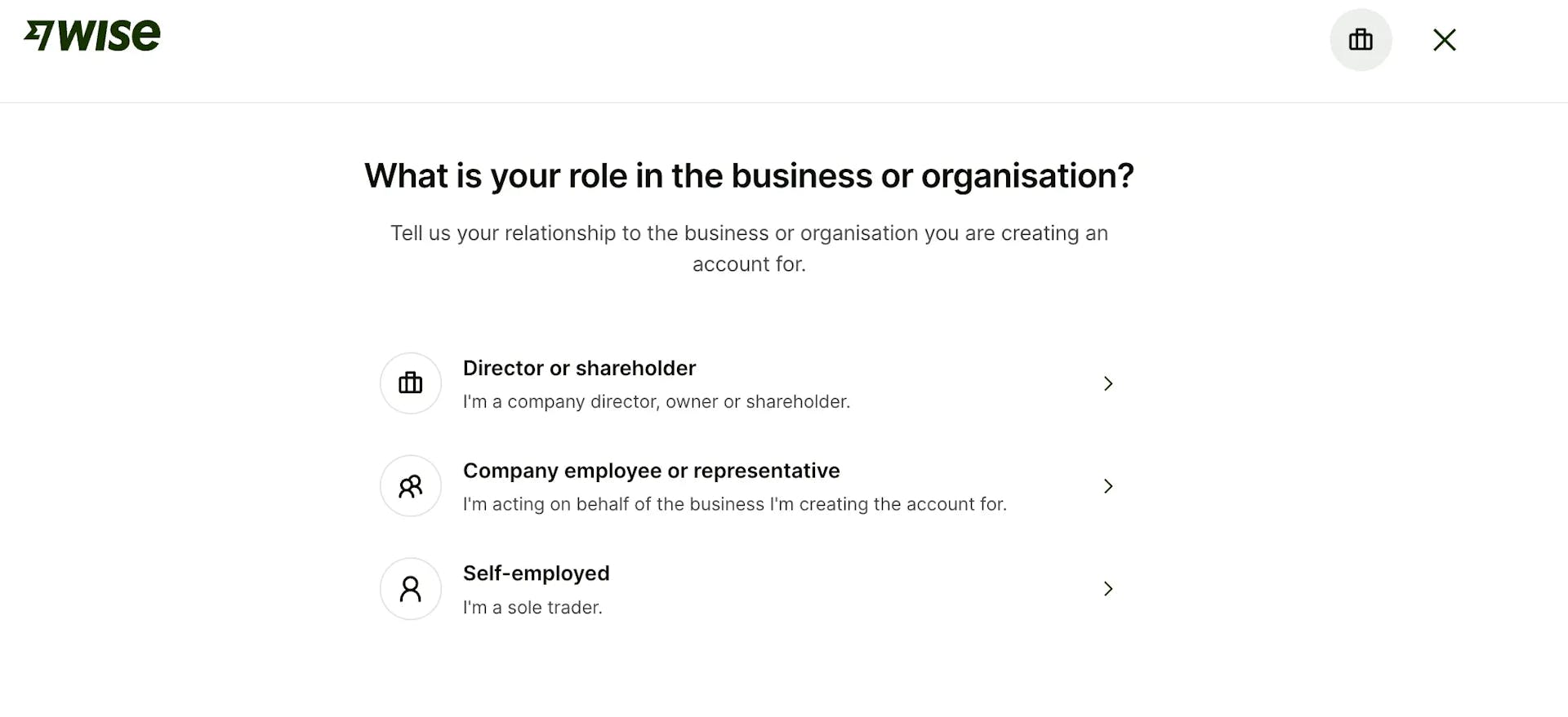 Wise Business Role in organisation