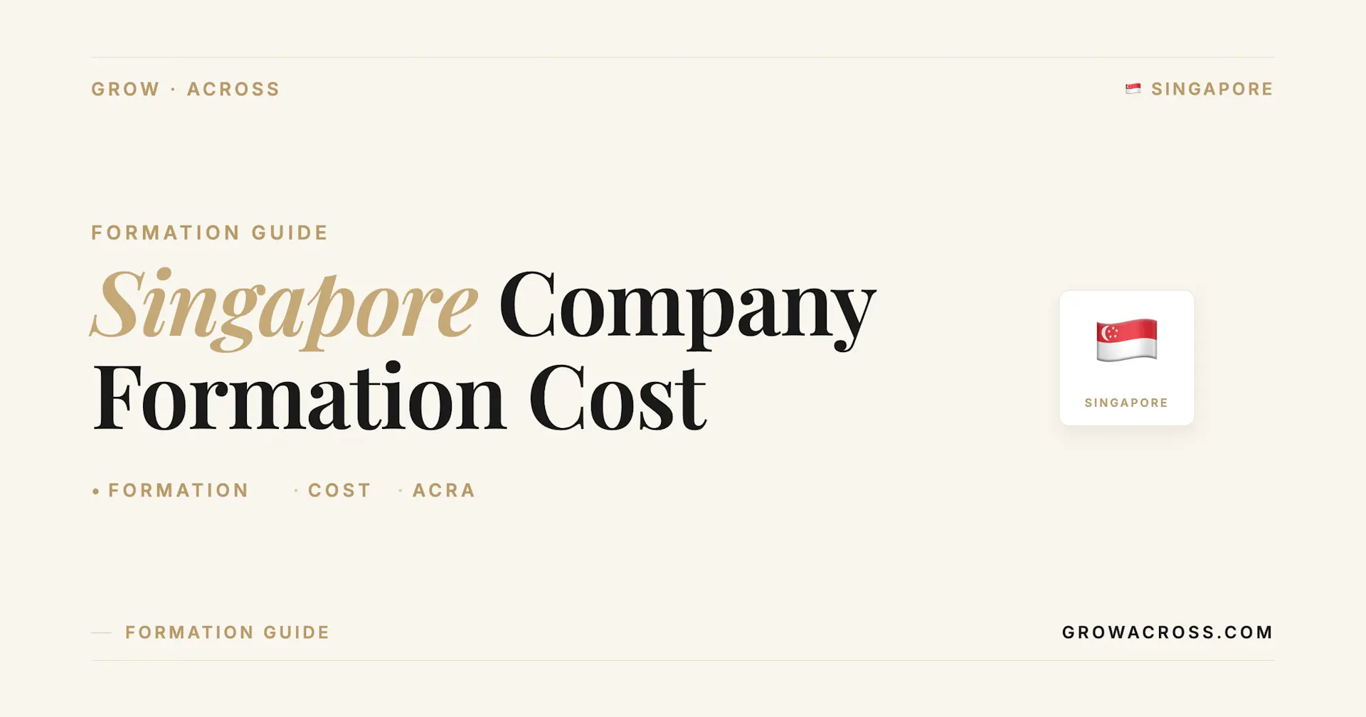 Singapore Company Formation Cost: ACRA fees, nominee director and real founder scenarios - GrowAcross