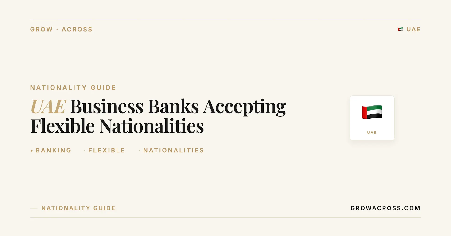 UAE business banks accepting flexible nationalities: 30+ countries, remote KYC and Free Zone setup - GrowAcross