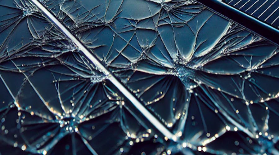 Micro-fissures verre panneau solaire