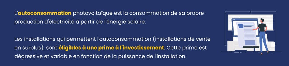 Prime à l'autoconsommation - gouvernement - panneaux solaires